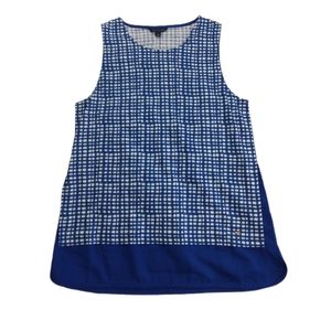 Tommy Hilfiger Tiered Square Print Sleeveless Top